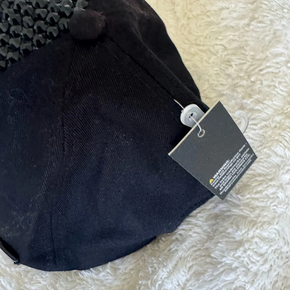 Black Rhinestone Cap - Picture 2 of 4